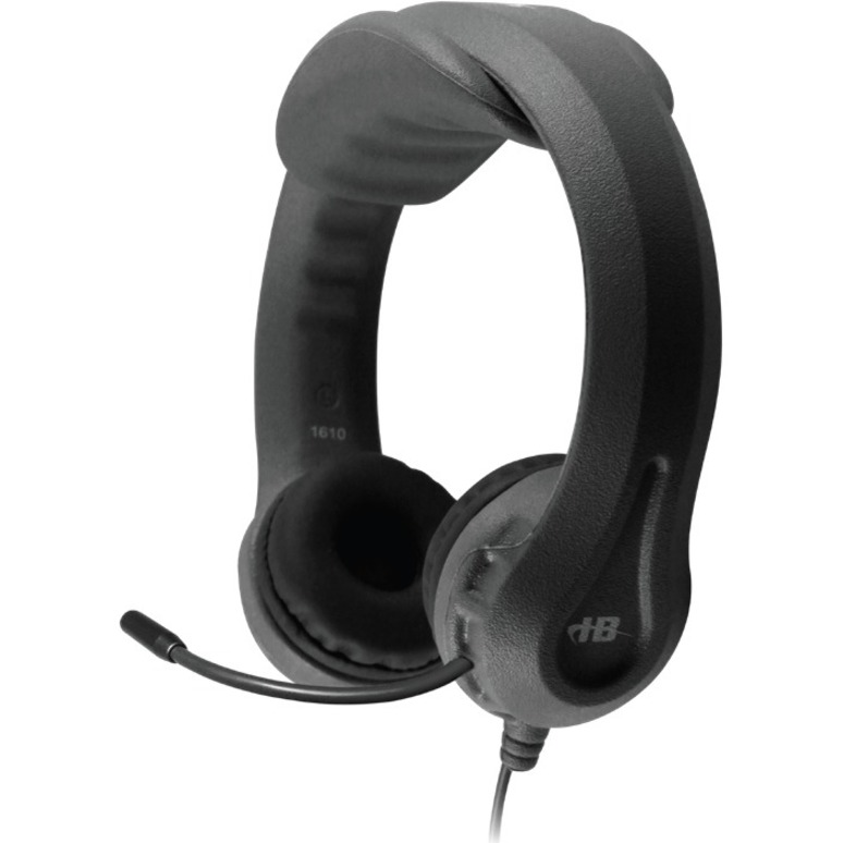 Hamilton Buhl Kid's Flex-Phones 3.5mm TRRS Headset with Gooseneck Microphone, BLACK - 42 Pack - Thumbnail 2