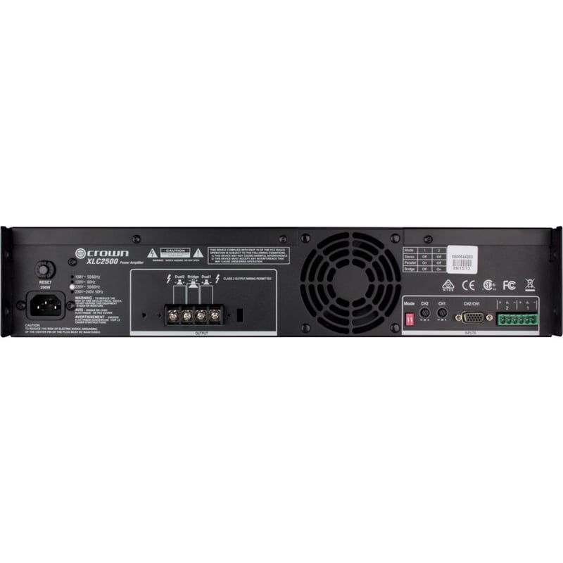 Crown XLC 2500 Amplifier - 600 W RMS - 2 Channel - Thumbnail 2