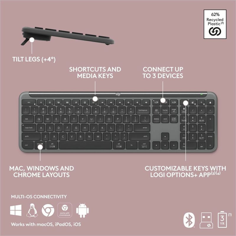 SIGNATURE SLIM K950 KEYBOARD GRAPHITE