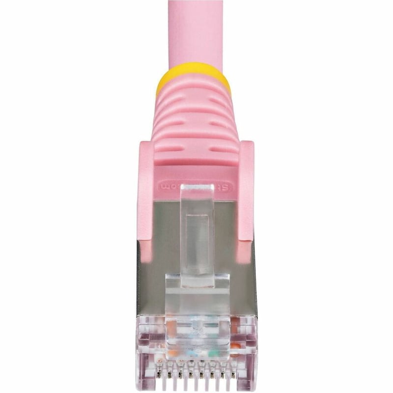 CAT6A ETHERNET CABLE - PINK 10GBE S/FTP LSZH 100W POE - Thumbnail 4