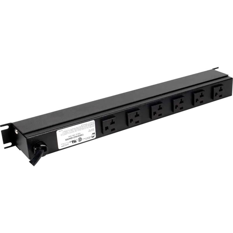 Rack Solutions 20A Horizontal Rackmount Power Strip - Thumbnail 1