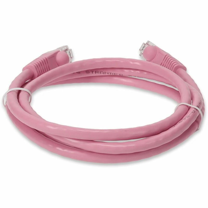 AddOn 4ft Pink CAT 6 PVC Ethernet Cable Snagless Bubble Boot RJ-45 M/M - Thumbnail 4