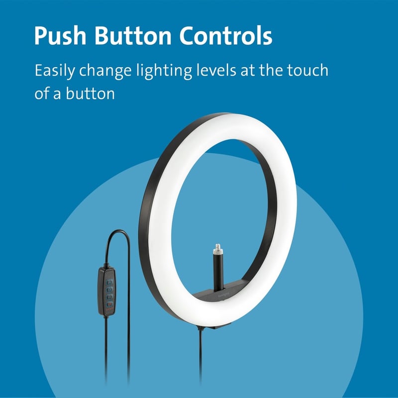 Kensington L1000 Bicolour Ring Light with Webcam Mount - Thumbnail 2