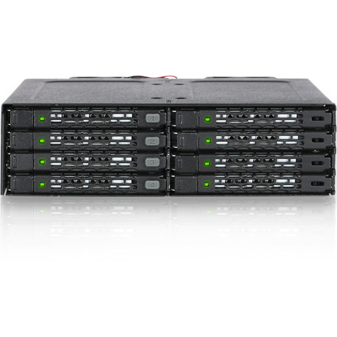 Icy Dock ToughArmor MB998IP-B Drive Enclosure for 5.25" - Mini-SAS HD Host Interface Internal - Black - Thumbnail 4
