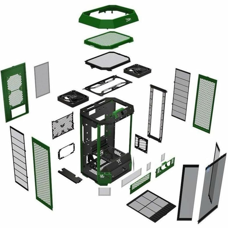 Thermaltake The Tower 300 Racing Green Micro Tower Chassis - Thumbnail 3