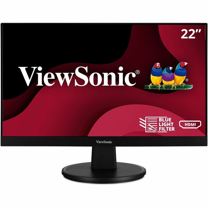 ViewSonic VA2256-MHD 22 Inch IPS 1080p Monitor with Ultra-Thin Bezels, HDMI, DisplayPort and VGA Inputs for Home and Office - Thumbnail 1