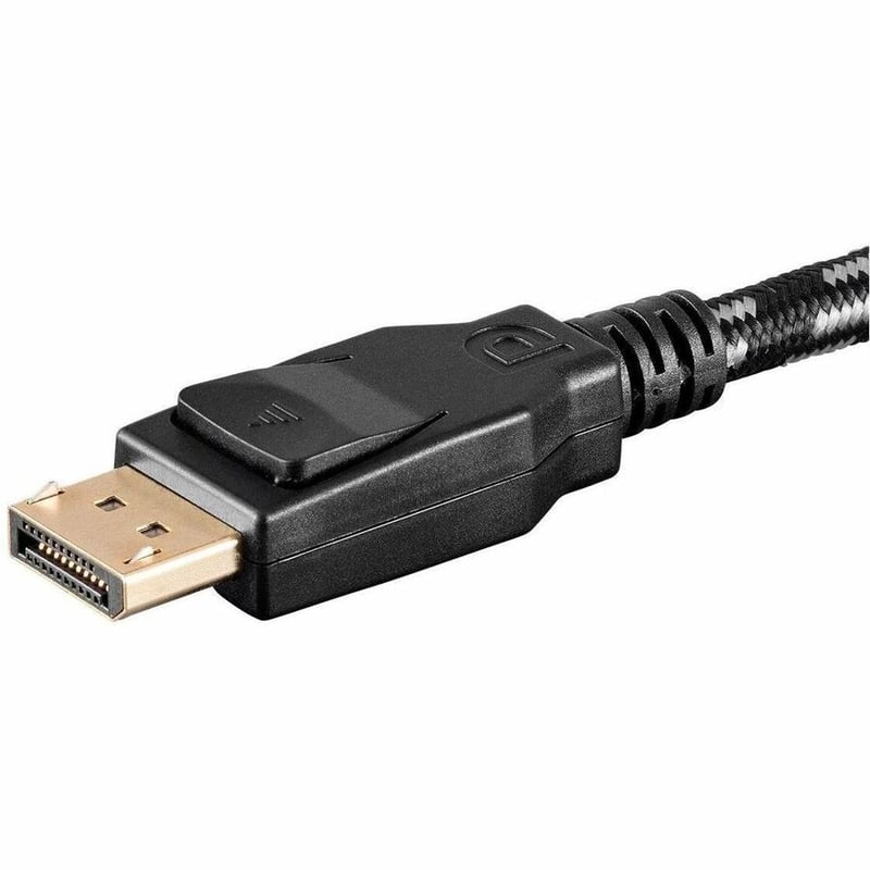 MONOPRICE BRAIDED DISPLAYPORT 1.4 CABLE_ 6FT_ GRAY - Thumbnail 3