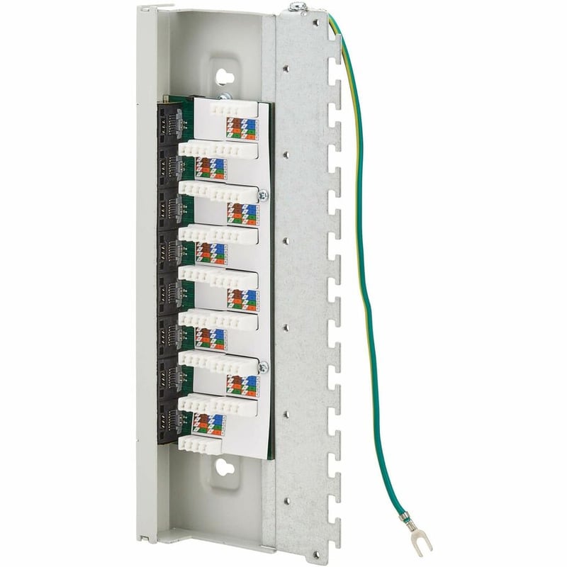 Tripp Lite by Eaton Cat6a STP Patch Panel, 8 Ports, DIN Rail or Wall Mount, TAA - Thumbnail 2