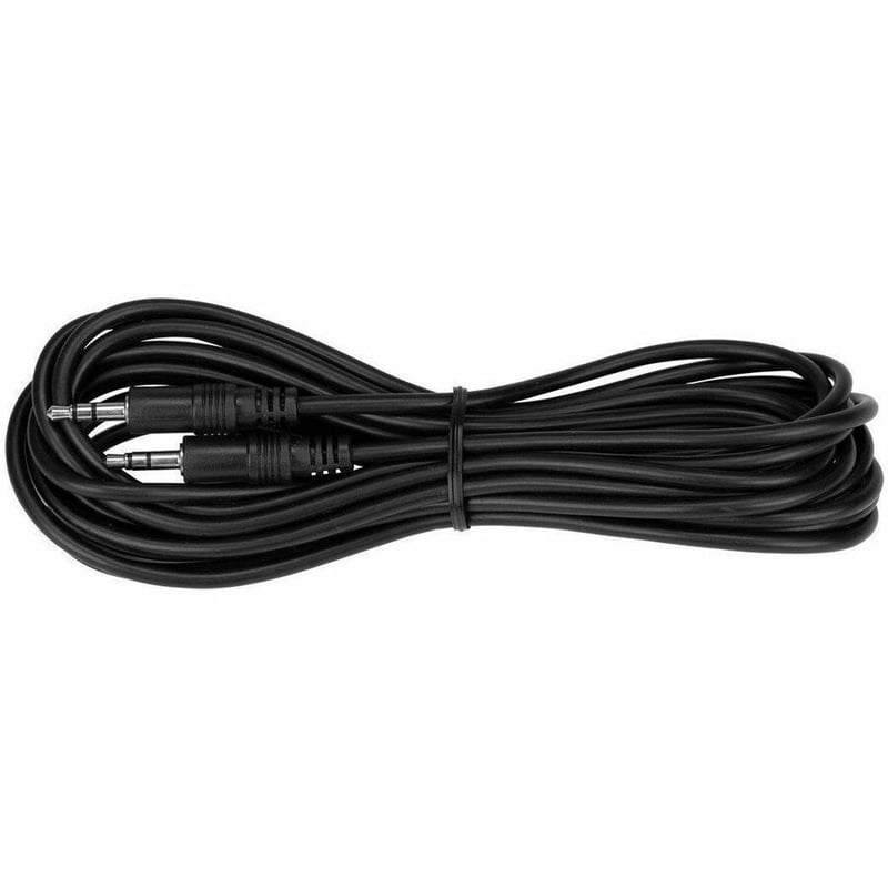 STEREO PLUG/PLUG M/M CABLE - BLACK 12FT - Thumbnail 3