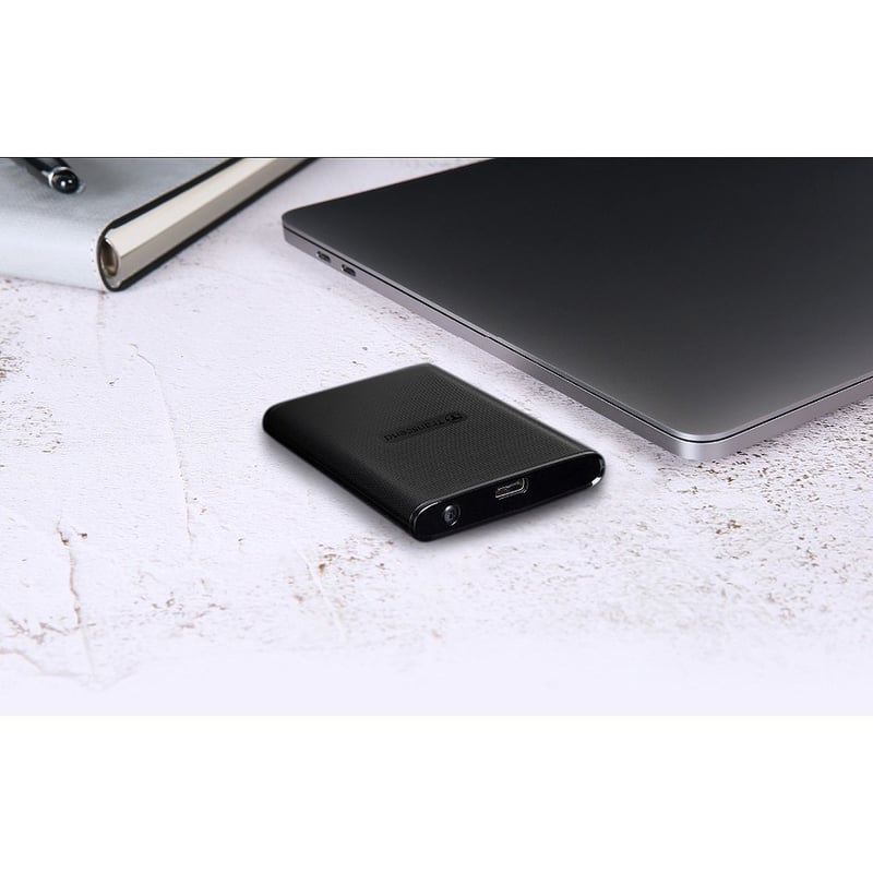 Transcend ESD270C 250 GB Portable Solid State Drive - External - Black - Thumbnail 3
