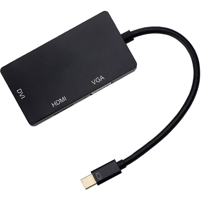 4XEM 3 In 1 Mini DisplayPort to HDMI DVI VGA Adapter - Thumbnail 1