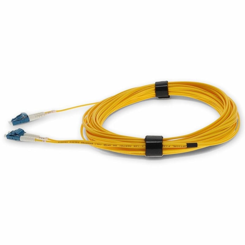 AddOn 10m ALC to LC Yellow OS2 Duplex OFNR (Riser-Rated) SMF Fiber Patch Cable - Thumbnail 2
