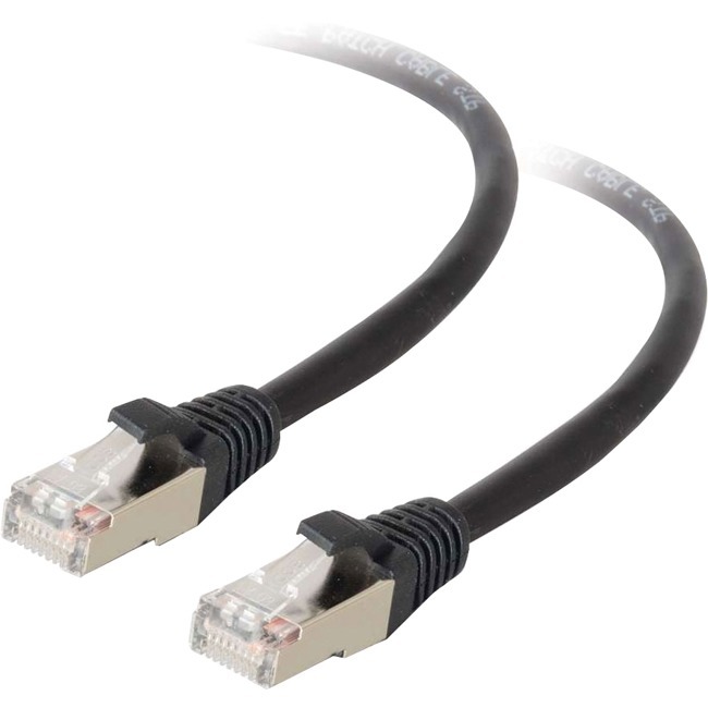 C2G-7ft Cat5e Molded Shielded (STP) Network Patch Cable - Black - Thumbnail 1
