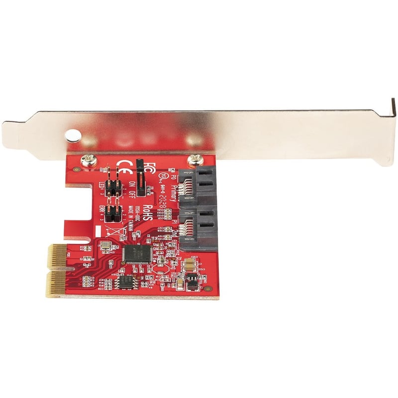 StarTech.com SATA PCIe Card, 2 Port PCIe SATA Expansion Card, 6Gbps SATA, PCI Express to SATA Adapter, SATA RAID, PCIe to SATA Converter - Thumbnail 2