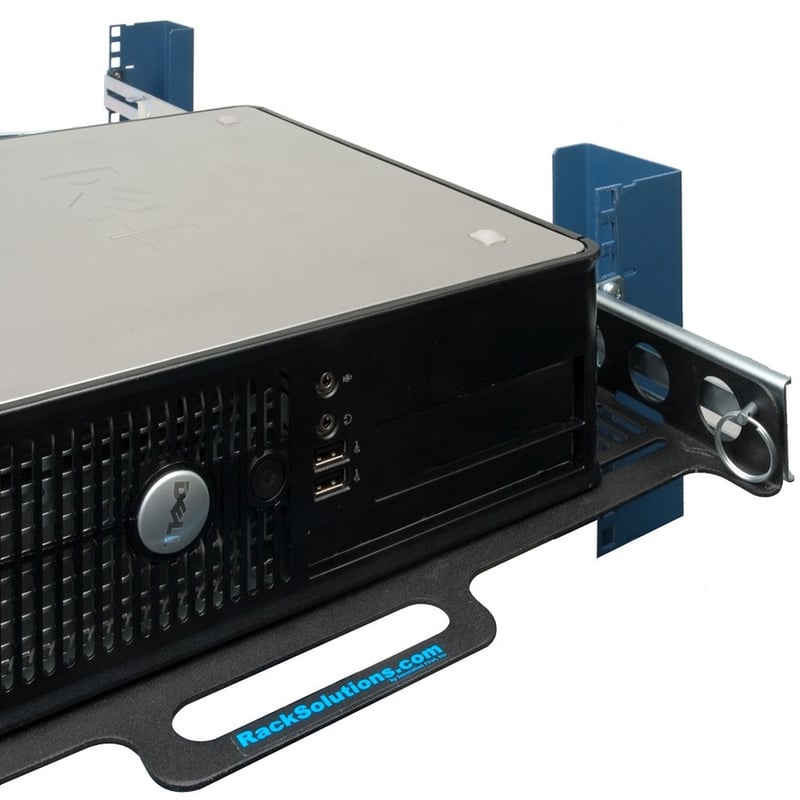Rack Solutions 1U Dry Sliding Seismic Transport Shelf 24in Depth with Cable Management Arm - Thumbnail 5