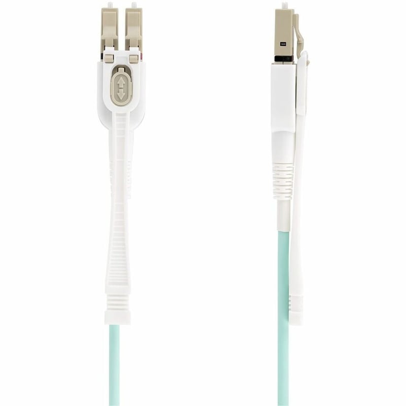StarTech.com 3m (10ft) LC to LC (UPC) OM4 Multimode Fiber Optic Cable, Push Pull Tabs, 50/125m, 100G Networks, Bend Insensitive, LSZH - Thumbnail 2
