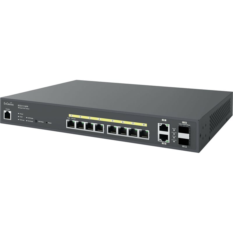 EnGenius Cloud Managed 8-Port Gigabit 130W PoE+ Switch - Thumbnail 2