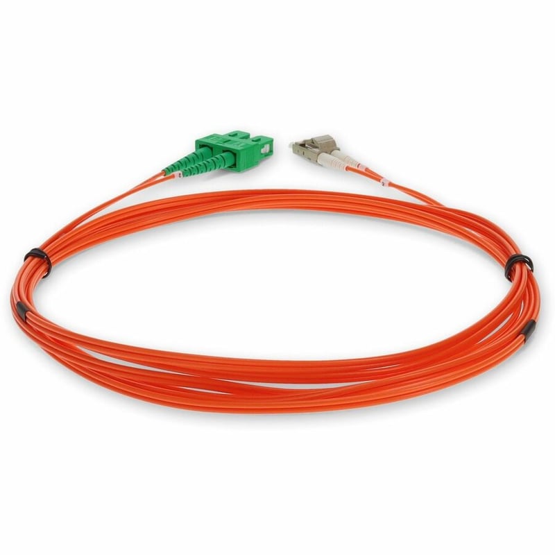 AddOn 3m ASC to LC Orange OM2 Duplex OFNR (Riser-Rated) Fiber Patch Cable - Thumbnail 4