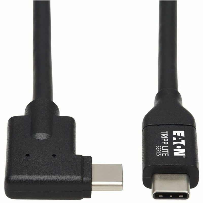 Tripp Lite by Eaton USB-C Cable (M/M) - USB 3.2 Gen 1 (5 Gbps) Thunderbolt 3 Compatible Right-Angle Plug 1 m (3.3 ft.) - Thumbnail 1