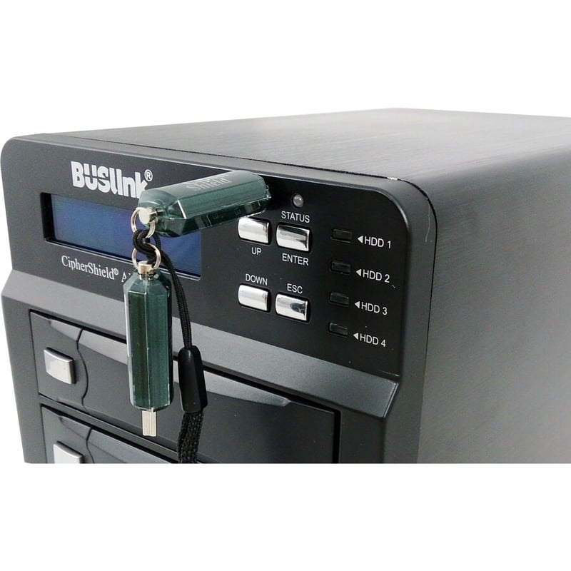 40TB 4-BAY RAID FIPS 140-2 256-BIT AES HARDWARE ENCRYPTED USB 3.0/ESATA CIPHERSH - Thumbnail 2