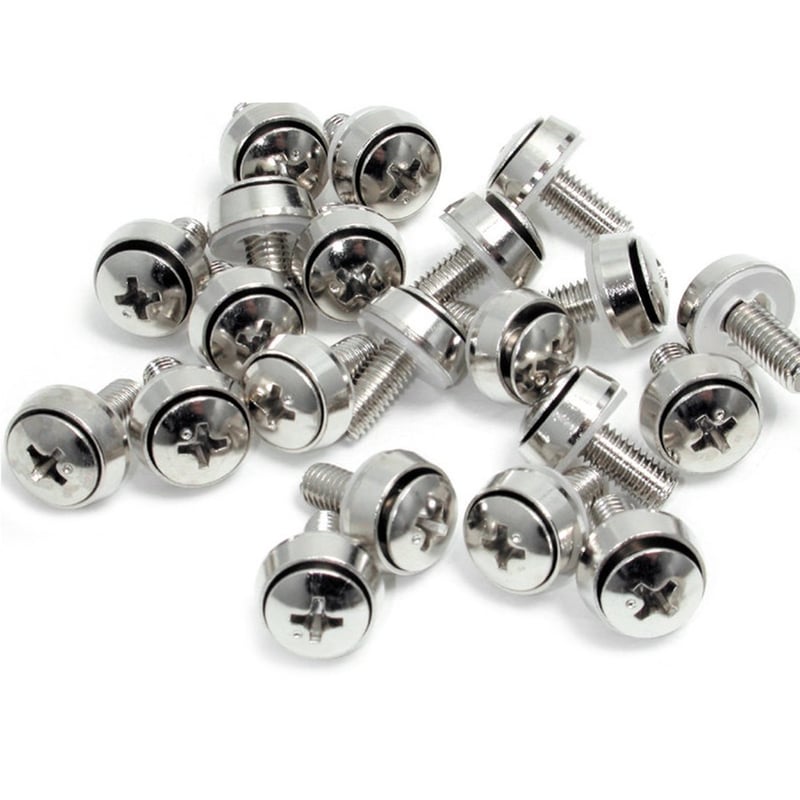StarTech.com M6 x 12mm - Screws - 100 Pack - M6 Mounting Screws for Server Rack & Cabinet - Thumbnail 2