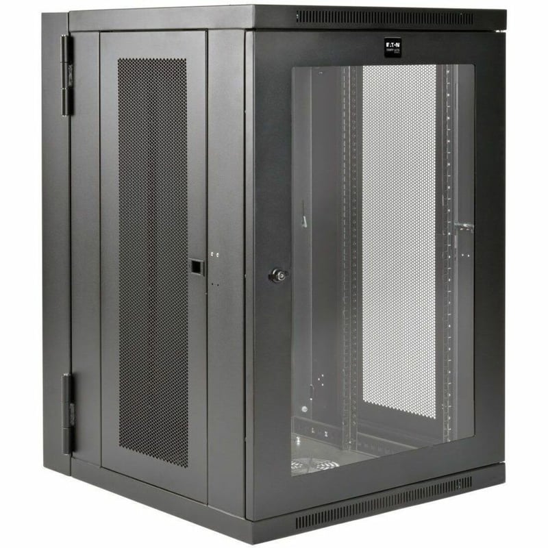Tripp Lite by Eaton SmartRack 18U UPS-Depth Wall-Mount Half-Height Rack Enclosure Clear Acrylic Window Hinged Back - Thumbnail 1