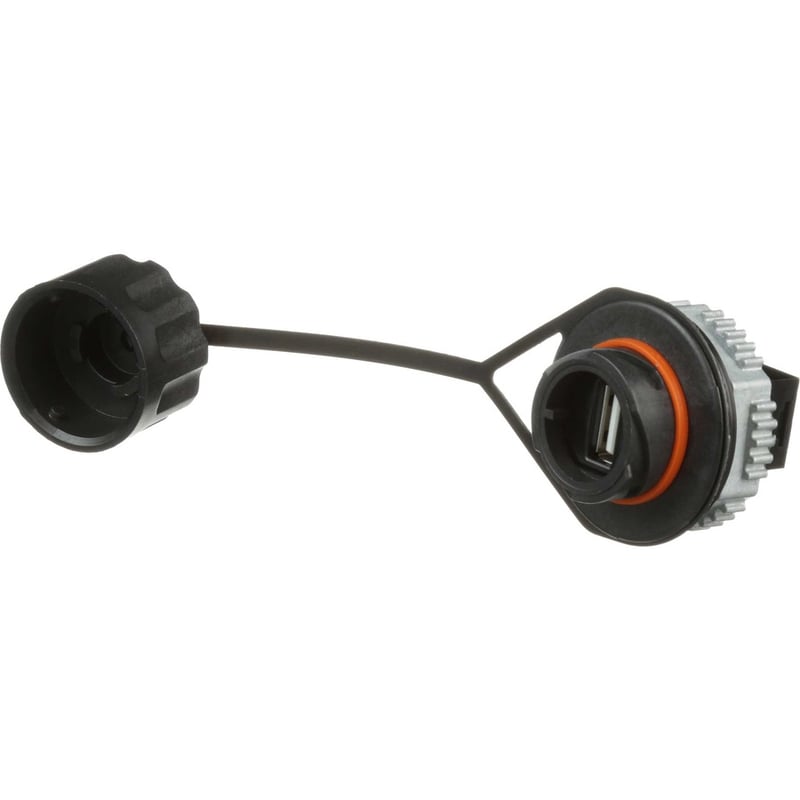 IndustrialNet Industrial USB Female A-A 2.0 Bulkhead Coupler - Thumbnail 3