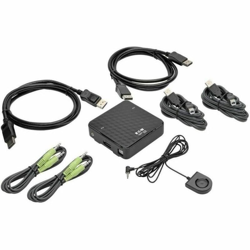 Tripp Lite by Eaton 2-Port DisplayPort KVM Switch 4K 60 Hz with Audio Cables and USB Peripheral Sharing - Thumbnail 2