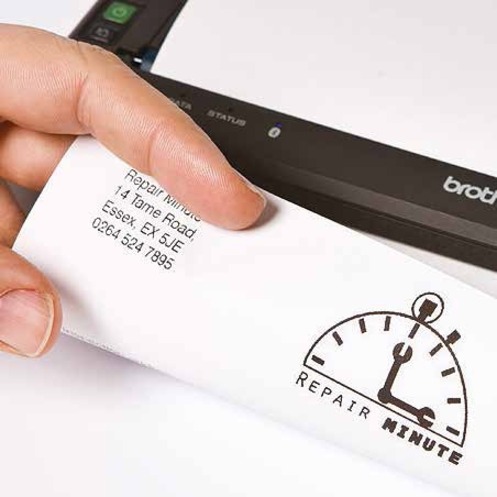 Brother PocketJet 8 PJ-883 Mobile Direct Thermal Printer - Monochrome - Portable - Label Print - USB - USB Host - Bluetooth - Wireless LAN - Near Field Communication (NFC) - Battery Included - With Cutter - Black - Thumbnail 3