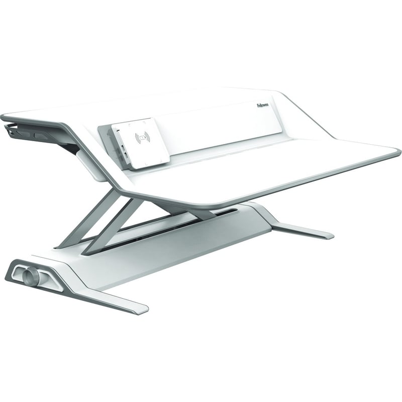 Fellowes Lotus DX Sit-Stand Workstation - White - Thumbnail 2