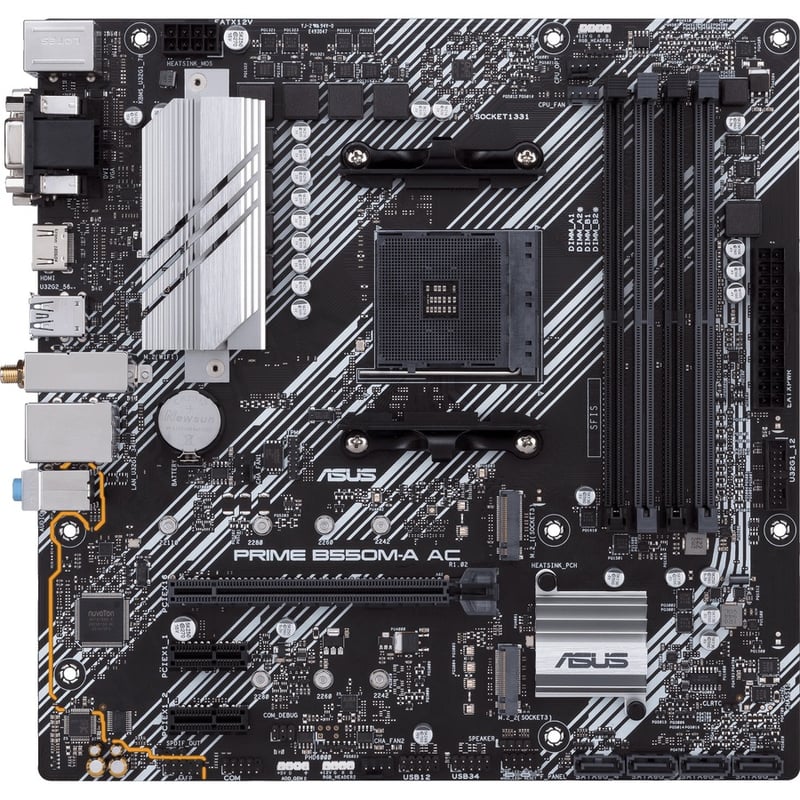 Asus Prime B550M-A AC Desktop Motherboard - AMD B550 Chipset - Socket AM4 - Micro ATX - Thumbnail 4