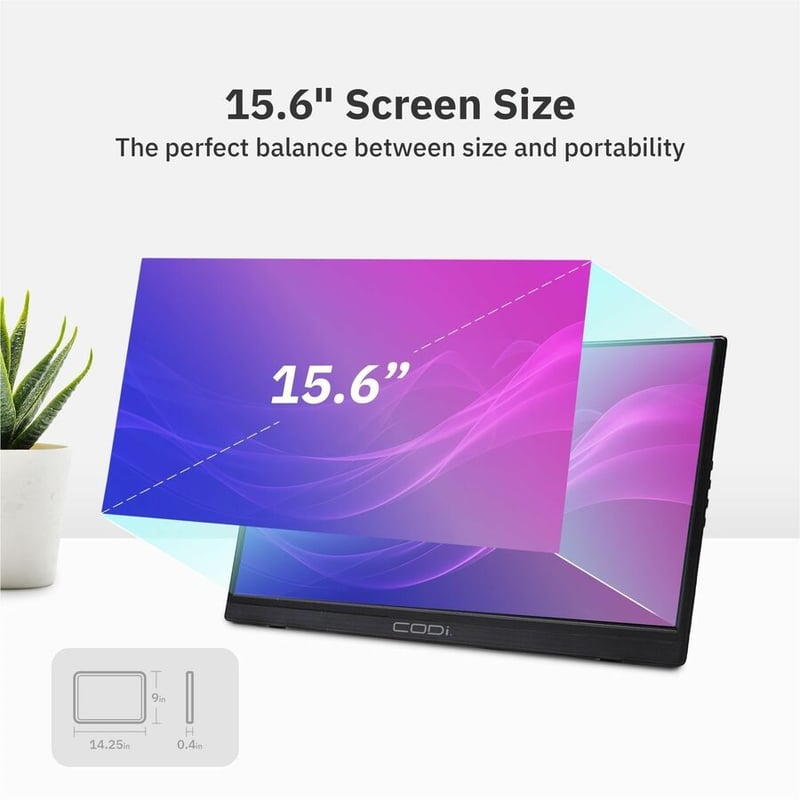 15.6IN PORTABLE MONITOR WITH KICKSTAND - Thumbnail 5