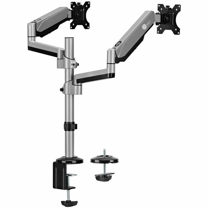 SIIG Dual Stacked Monitor Arm Desk Mount - 17" - 32" - Max Load 19.8 lbs for each arm - VESA 75/100mm - Thumbnail 1