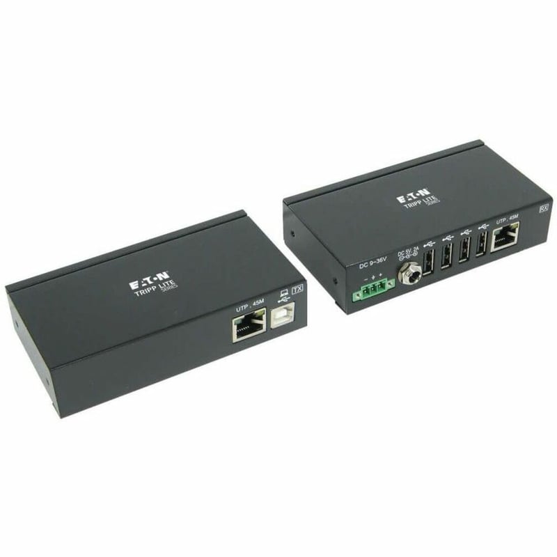 Tripp Lite by Eaton 4-Port Industrial USB over Cat6 Extender ESD Protection PoC - USB 2.0 Mountable 150 ft. (45.72 m) TAA - Thumbnail 1