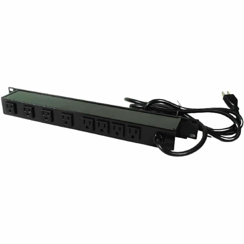 Wiremold Rack Mounted 120V-15A Power Distribution Unit - 1.5ft Cord