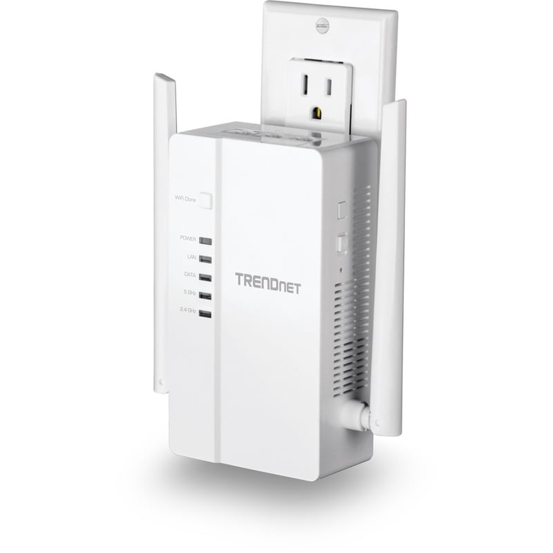 TRENDnet Wi-Fi Everywhere Powerline 1200 AV2 AC1200 Wireless Access Point, Expand Your Wireless Coverage, Built-in Concurrent Dual-Band, 3 x Gigabit Ports, MIMO, Beamforming, White, TPL-430AP - Thumbnail 5