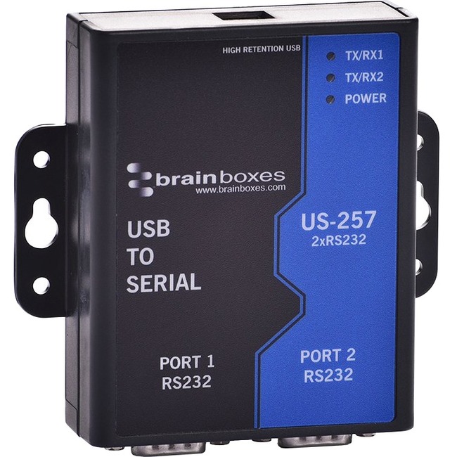 Brainboxes 2 Port RS232 USB to Serial Adapter - Thumbnail 1