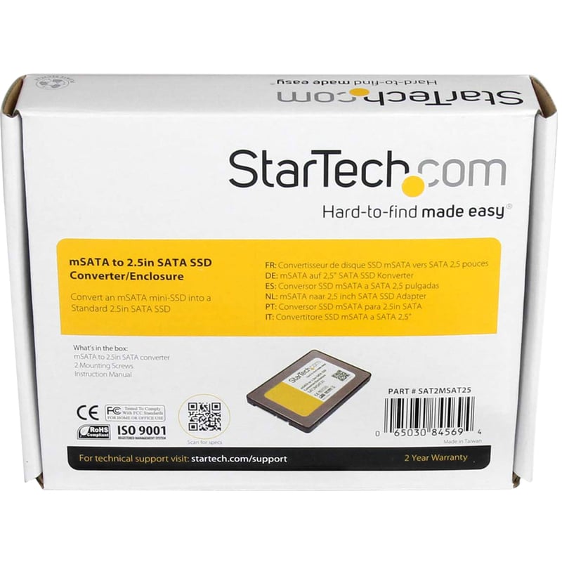 StarTech.com 2.5in SATA to Mini SATA SSD Adapter Enclosure - Thumbnail 5