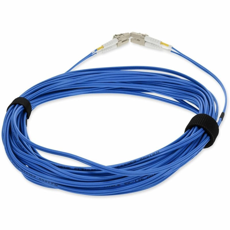 AddOn 3m LC to LC Blue OM4 Duplex OFNP (Plenum-Rated) Fiber Patch Cable - Thumbnail 4