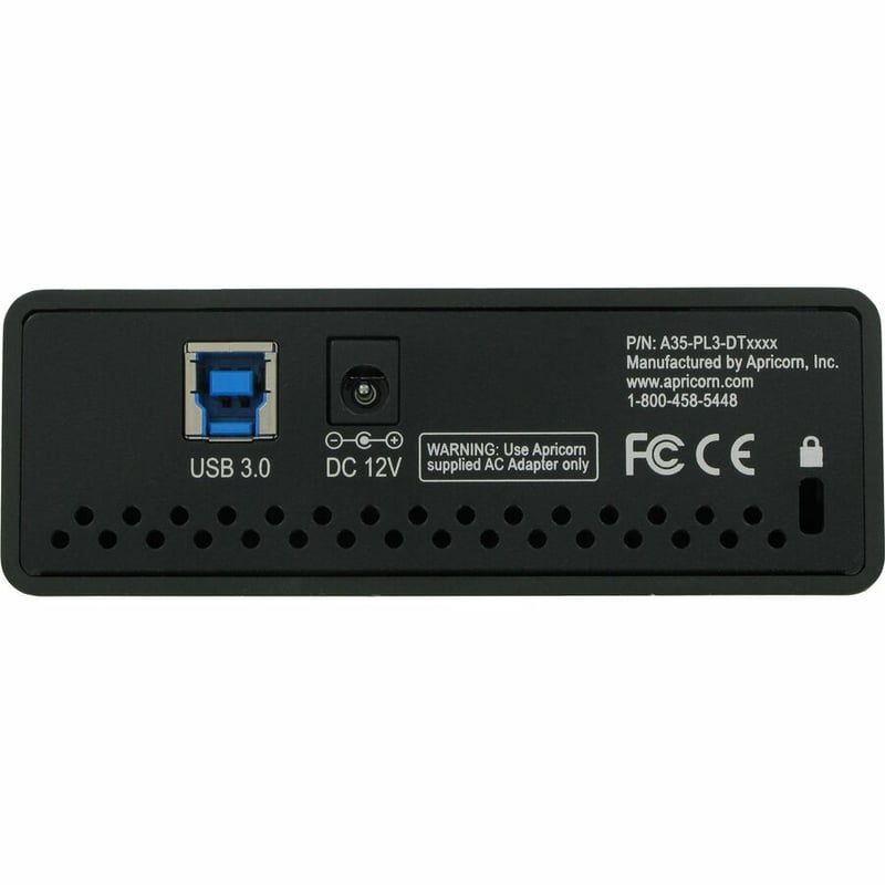 Apricorn Aegis Padlock DT FIPS ADT-3PL256F-10TB 10 TB Desktop Hard Drive - 3.5" External - Black - TAA Compliant - Thumbnail 2