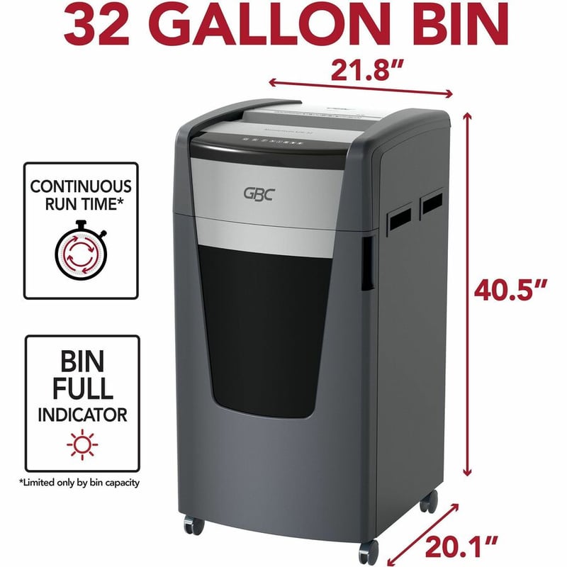 GBC Momentum Paper Shredder, X26-32, Micro-Cut, Anti-Jam, 26 Sheets - Thumbnail 4