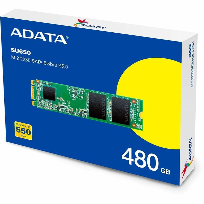 Adata Ultimate SU650 ASU650NS38-480GT-C 480 GB Solid State Drive - M.2 2280 Internal - SATA (SATA/600) - Thumbnail 2