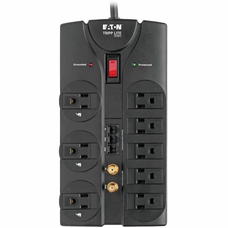 Tripp Lite by Eaton Protect It! 8-Outlet Surge Protector 8 ft. (2.43 m) Cord 2160 Joules Tel/Fax/Modem/Coax Protection RJ11 - Thumbnail 5