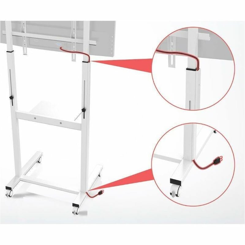 CTA Digital Rolling TV Mount with Cable Management - Thumbnail 4