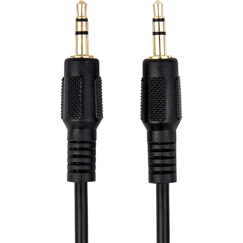 Rocstor Premium Slim 3.5mm Stereo Audio Cable 3 ft - M/M - Mini-phone Male Stereo Audio - Mini-phone Male Stereo Audio Male to Male- 1m - Black - For Smartphone, Mobile Phones, iPhone (with Headphone Jack), iPod AND MP3 PLAYER - Thumbnail 3