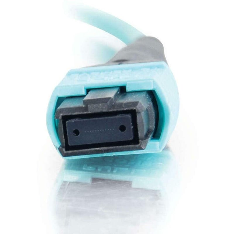 C2G 30m MTP 10Gb 50/125 OM3 Multimode Fiber Optic Cable (Plenum-Rated) - Aqua - Thumbnail 3