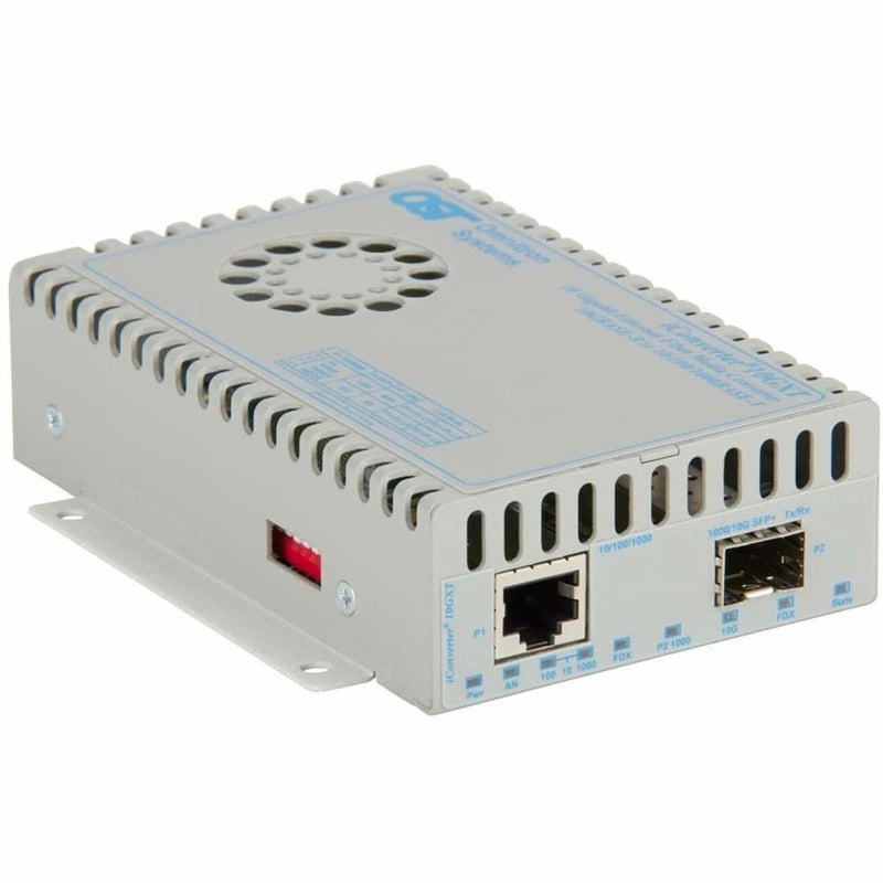 10 GIGABIT MEDIA CONVERTER SFP+ 1G/10G SFP AC W/ MOUNT -40 TO 60C