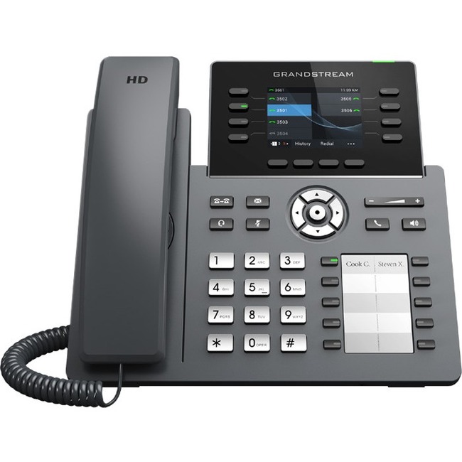 Grandstream GRP2634 IP Phone - Corded - Corded - Bluetooth, Wi-Fi - Wall Mountable, Desktop - Thumbnail 1