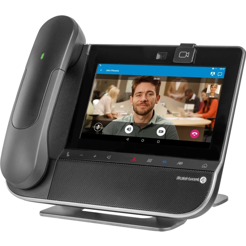 Alcatel-Lucent 8088 IP Phone - Corded/Cordless - Corded - Bluetooth - Desktop - Black - Thumbnail 4