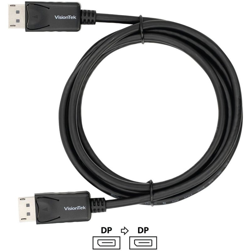 VisionTek DisplayPort to DisplayPort 2M Cable (M/M) - Thumbnail 5